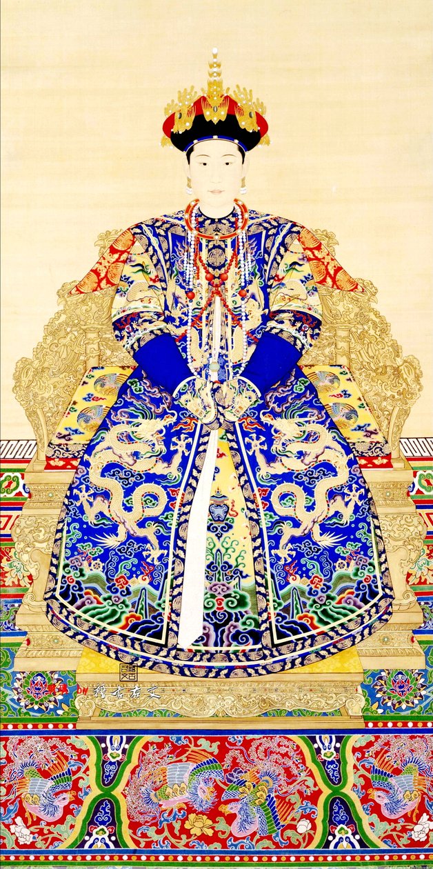 Kaiserin Jing Xian (ca. 1681-1731), 1. Gemahlin von Kaiser Yongzheng (1678-1735) von Chinese School Chinese School