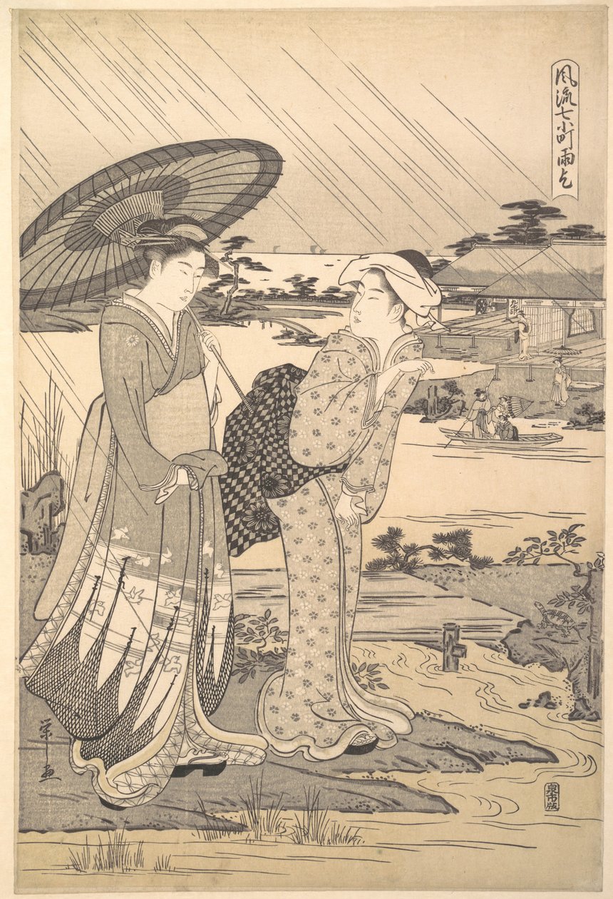 Ono no Komachi betet um Regen von Chobunsai Eishi