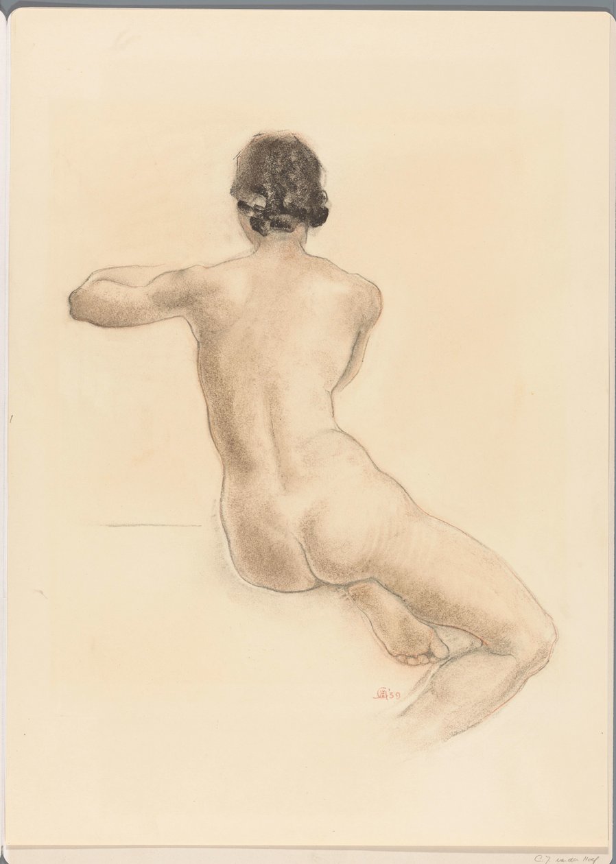 Sitzende nackte Frau von Chris van der Hoef (signed by artist)