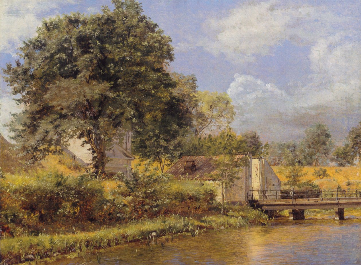 Ein Blick auf das Nordtor von "Kastellet" vom Bastion östlich der Brücke von Christen Købke