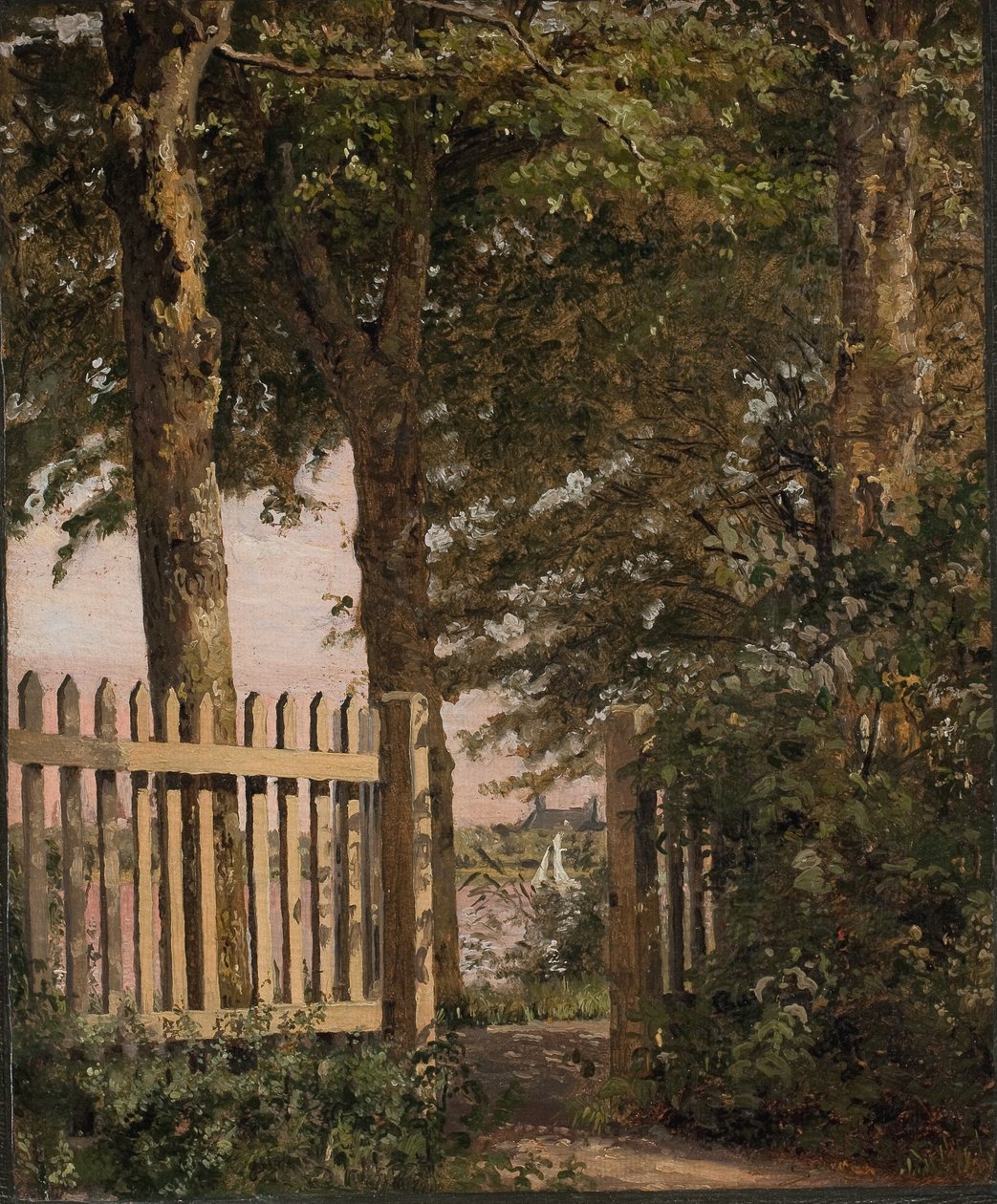 Das Gartentor des Hauses des Künstlers in Blegdammen von Christen Købke