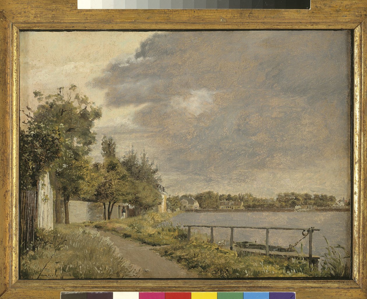 Ansicht von Dosseringen bei der Vorstadt Østerbro außerhalb von Kopenhagen, bewölkter Himmel von Christen Købke