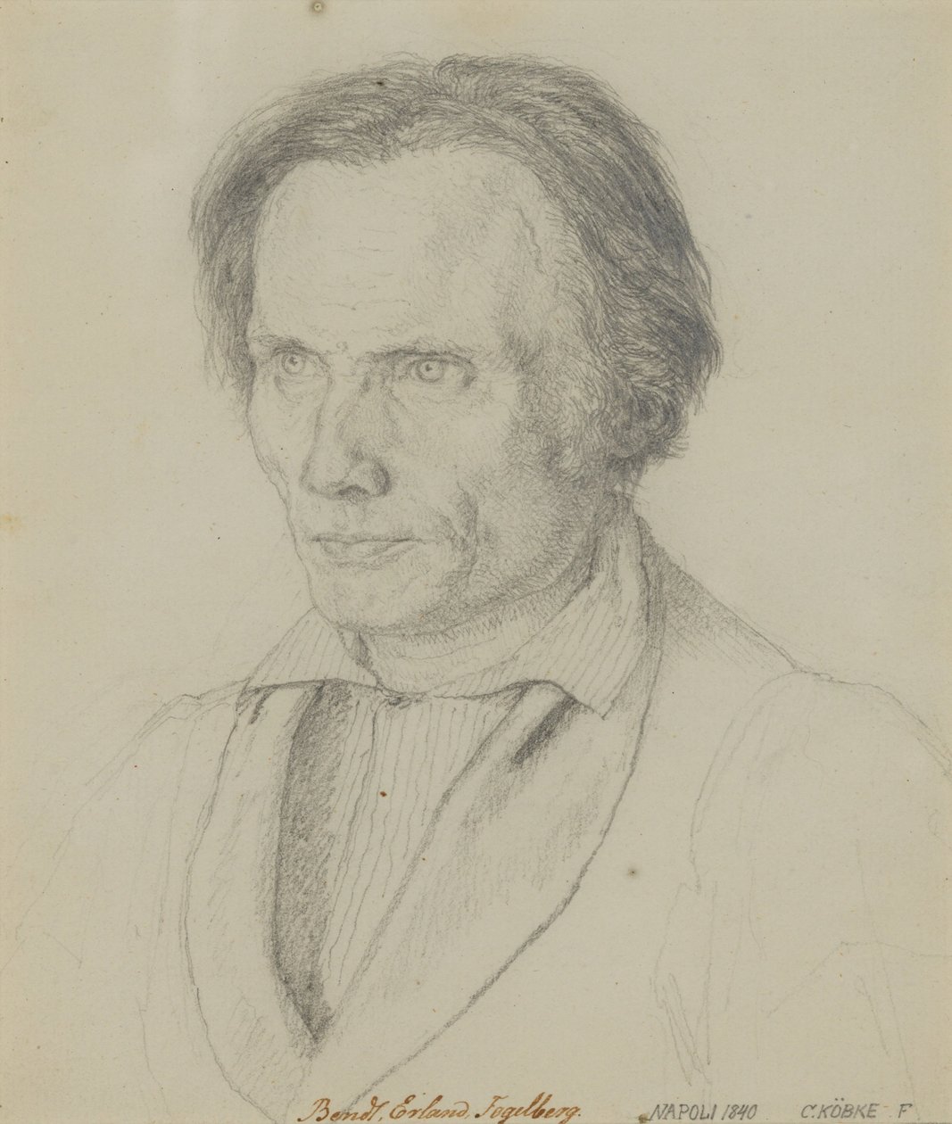 Bengt Erland Fogelberg (1786–1854), Bildhauer, 1839 von Christen Købke