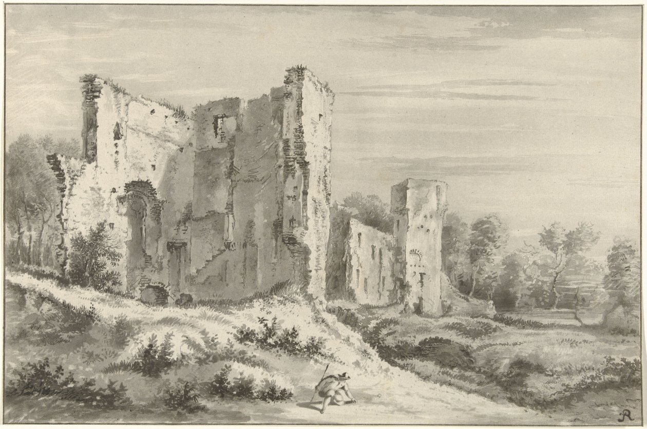 Ruine des Schlosses in Egmond aan den Hoef von Christiaan Josi