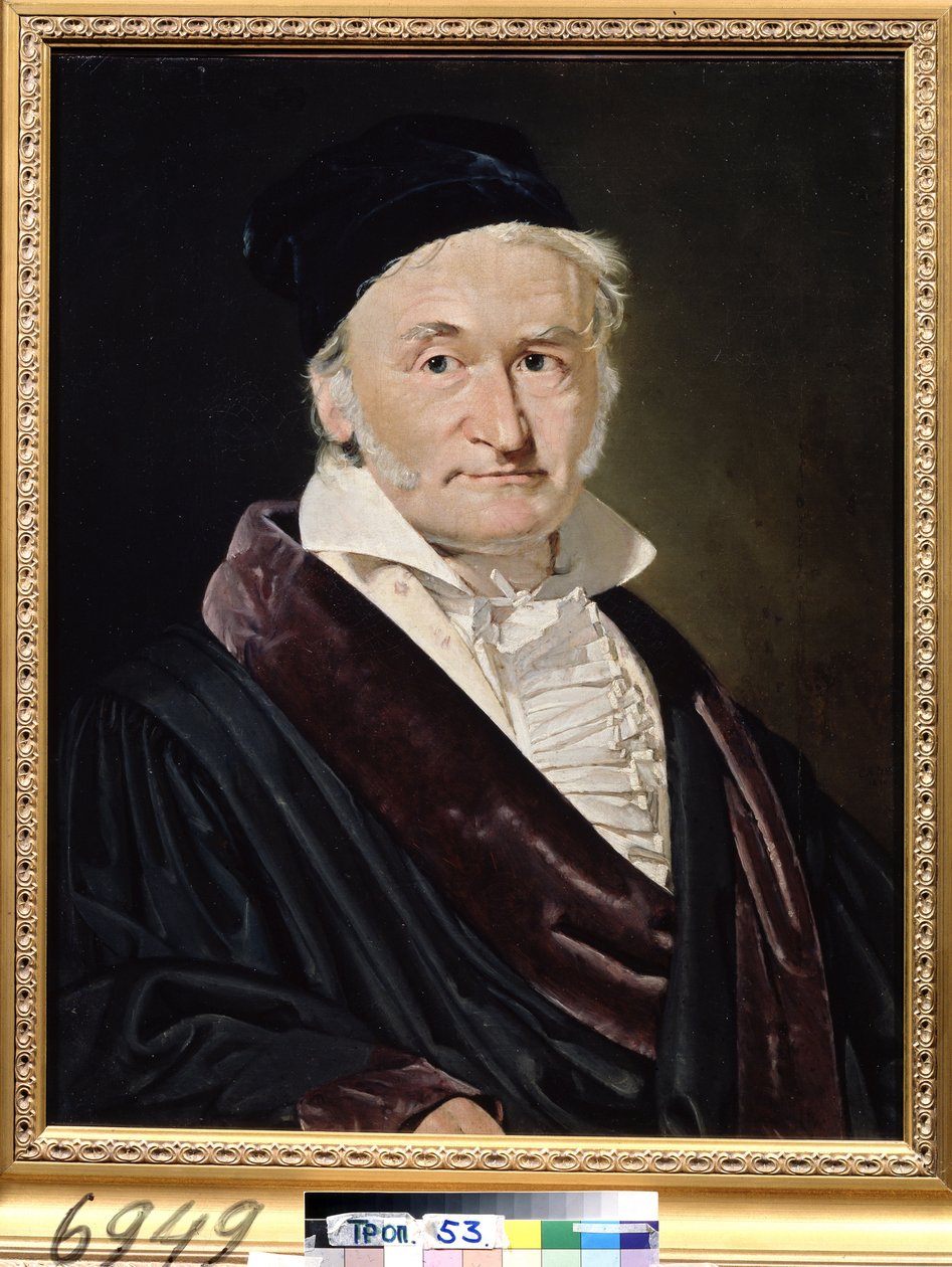 Porträt des Mathematikers, Astronomen und Physikers Carl Friedrich Gauss (1777-1855) von Christian Albrecht Jensen