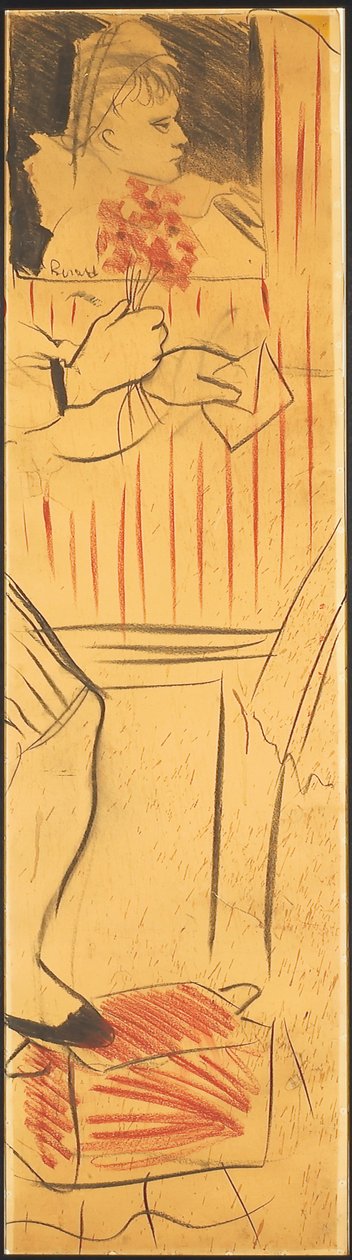 Triptychon (Zeichnung einer Liebesszene) (Bleistift auf Papier) von Christian Bérard