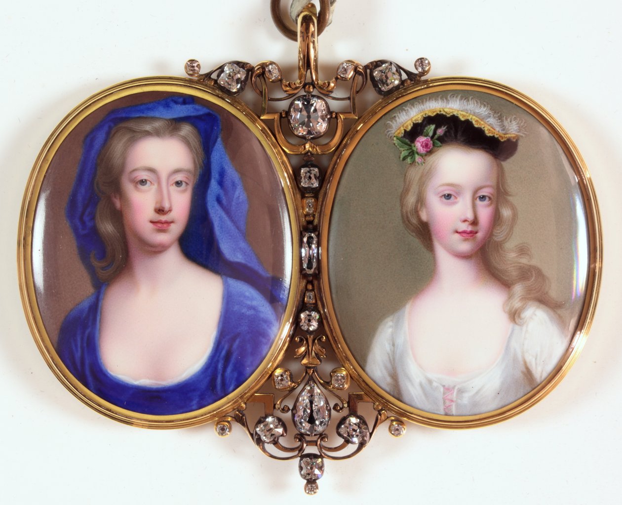 Lady Henrietta Cavendish Holles Harley und ihre Tochter Margaret von Christian Friedrich Zincke