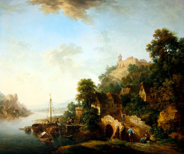 Ansicht des Dorfes Braubach von Christian Georg I Schutz