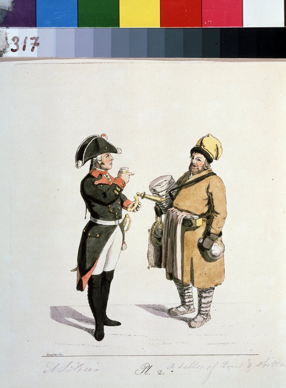 Serie über die Moskauer Händler: Sbiten-Verkäufer von Christian Gottfried Geissler