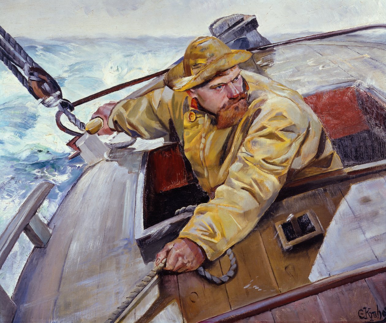 Hart am Wind von Christian Krohg
