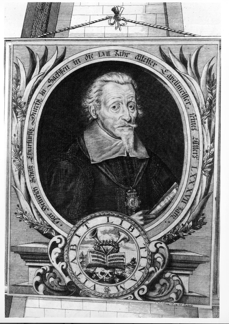 Porträt von Heinrich Schütz (1585-1672) von Christian Romstedt or Romstet