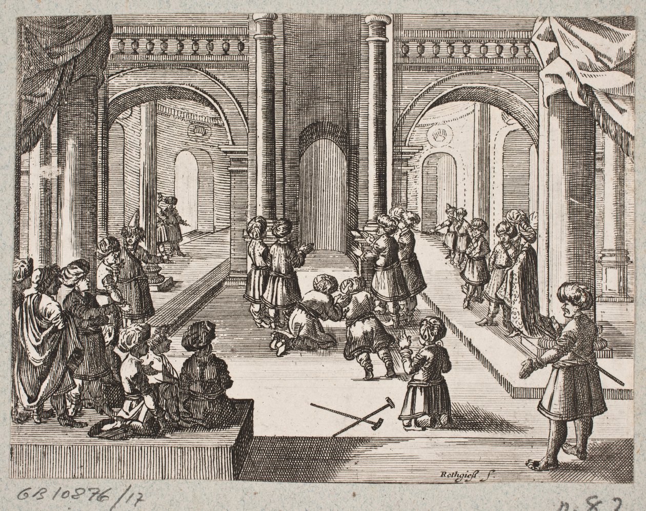 Illustration zu Adam Olearius, „Persianischer Rosenthal von einem Sinnreichen Poeten Schich Saadi […]“, Schleswig 1660 von Christian Rothgiesser
