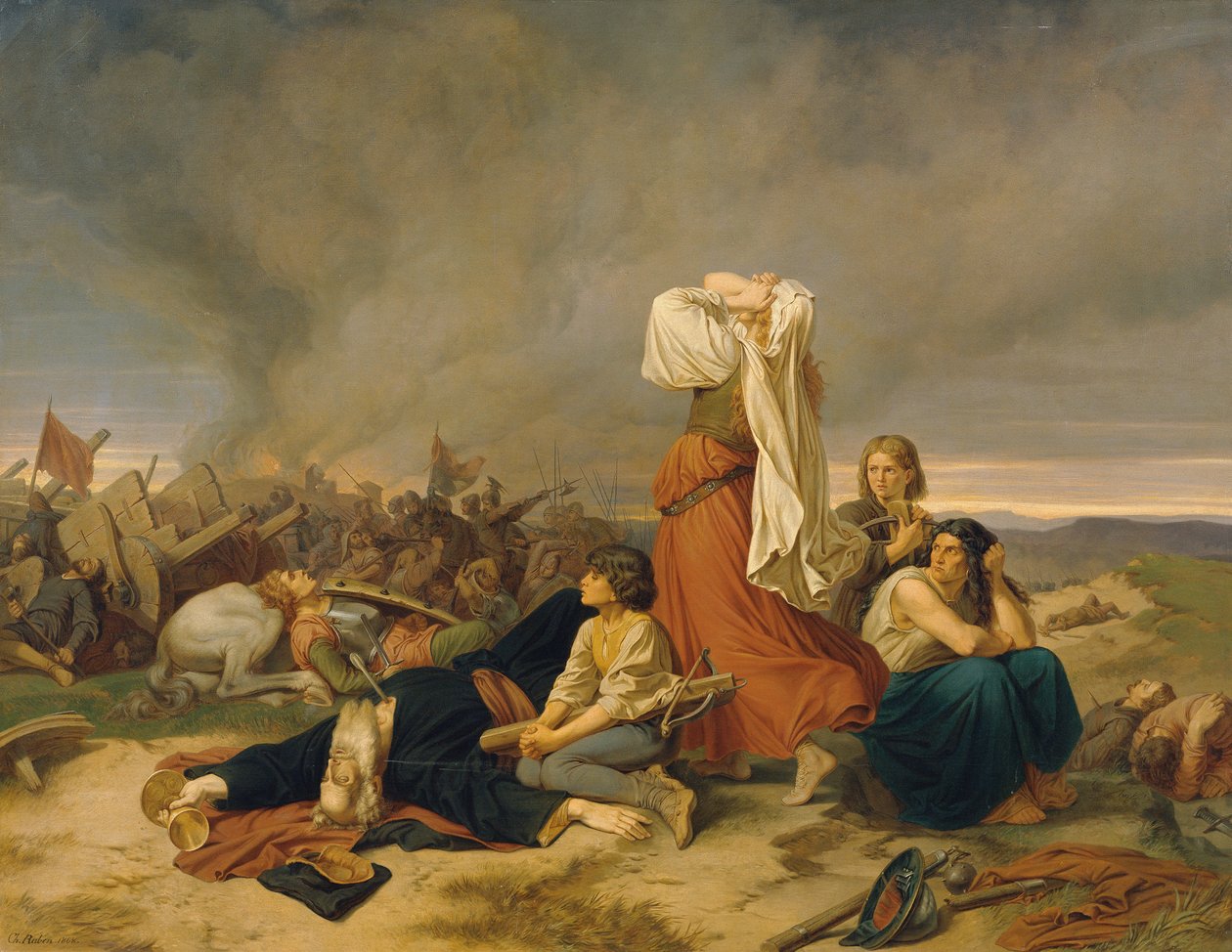 Die Schlacht bei Lipany am 30. Mai 1434, 1868 von Christian Ruben