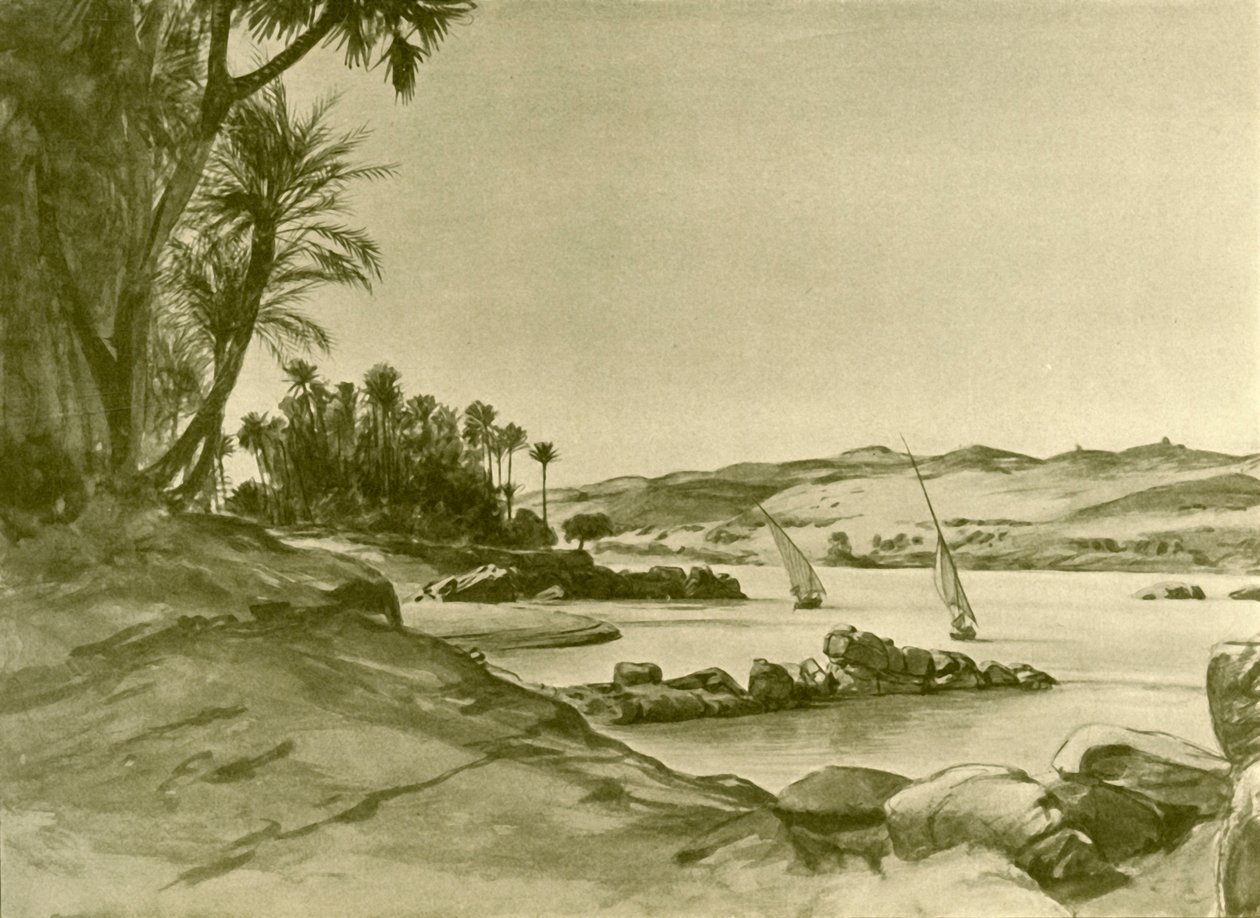 Feluccas auf dem Nil, Ägypten, 1898 von Christian Wilhelm Allers