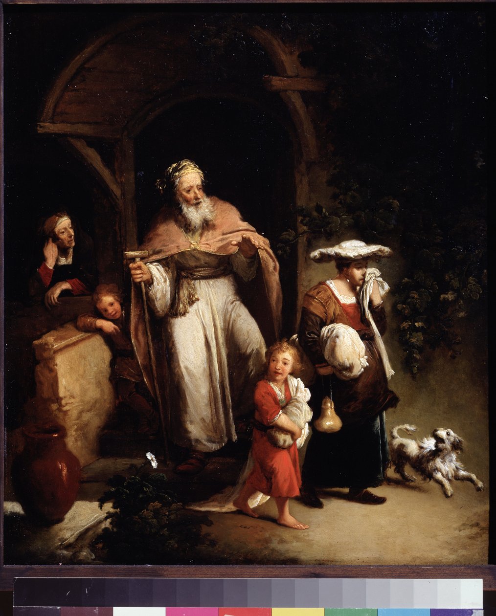 Die Vertreibung von Hagar und Ismael, Gemälde von Christian Wilhelm Ernst Dietrich, 18. Jahrhundert von Christian Wilhelm Ernst Dietrich