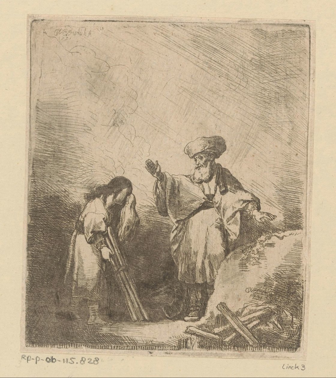 Abraham spricht zu Isaak vor dem Opfer von Christian Wilhelm Ernst Dietrich