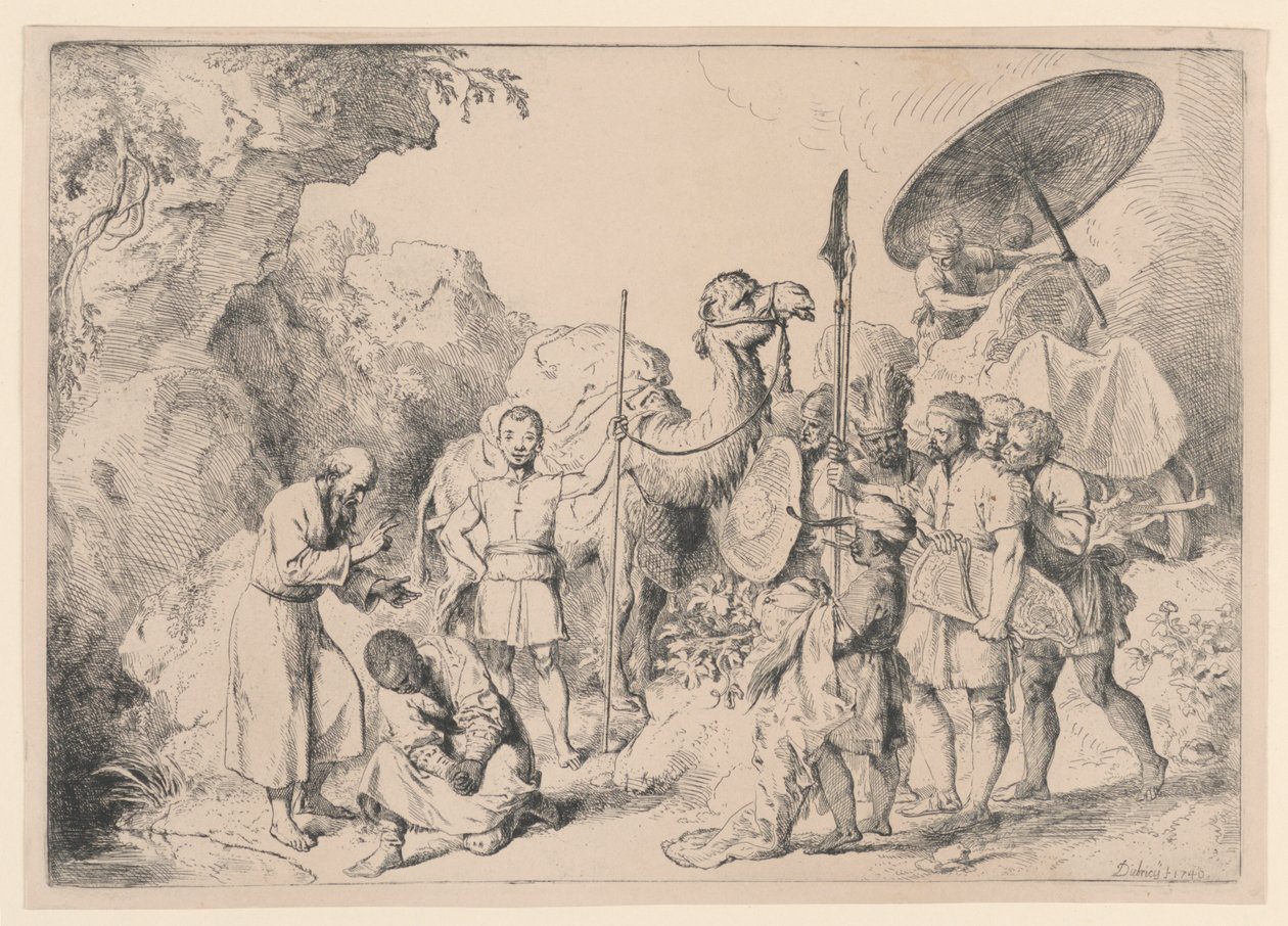 St. Philipp tauft den Äthiopier von Christian Wilhelm Ernst Dietrich