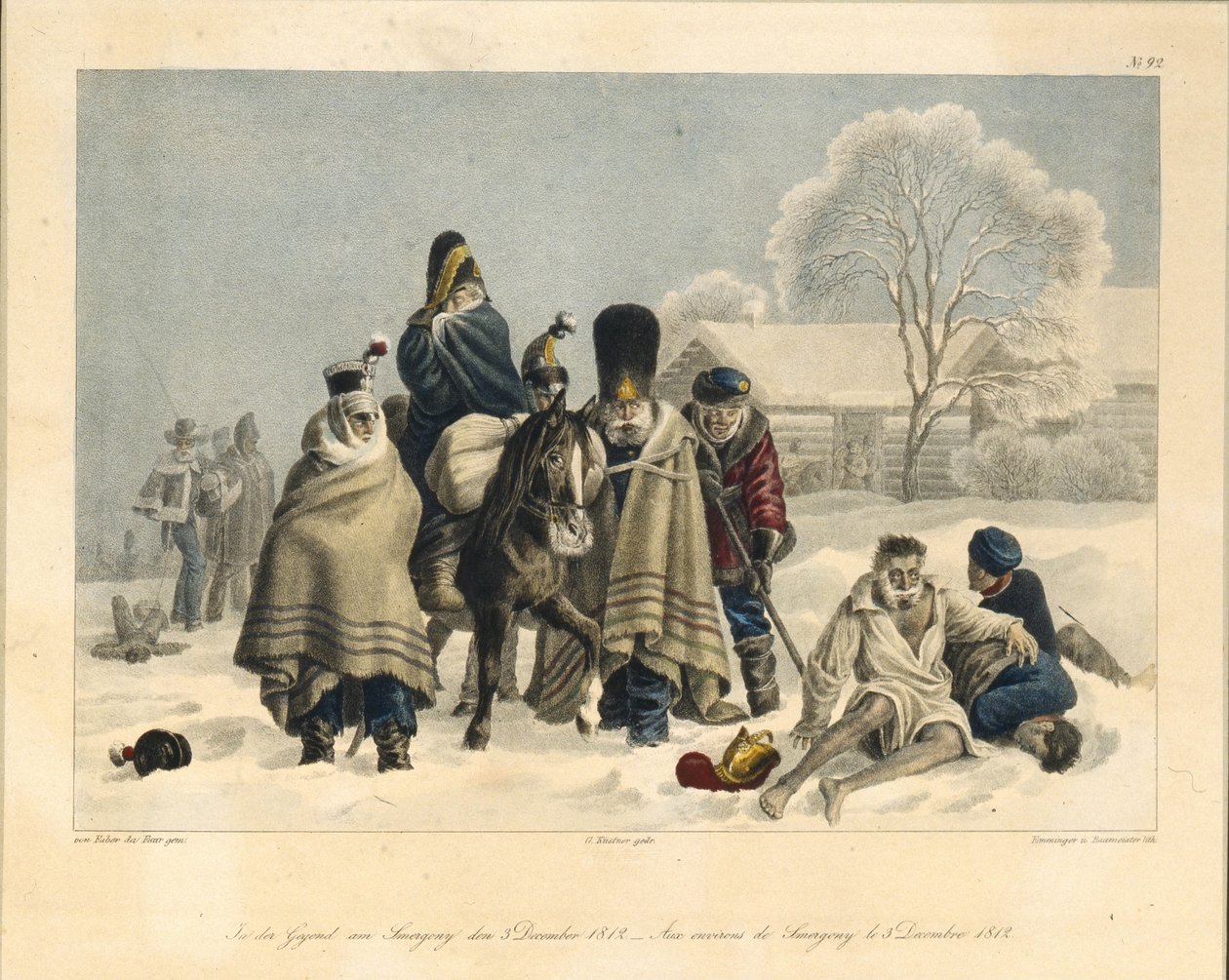 Nahe Smarhon am 3. Dezember 1812, 1820er Jahre von Christian Wilhelm Faber du Faur von