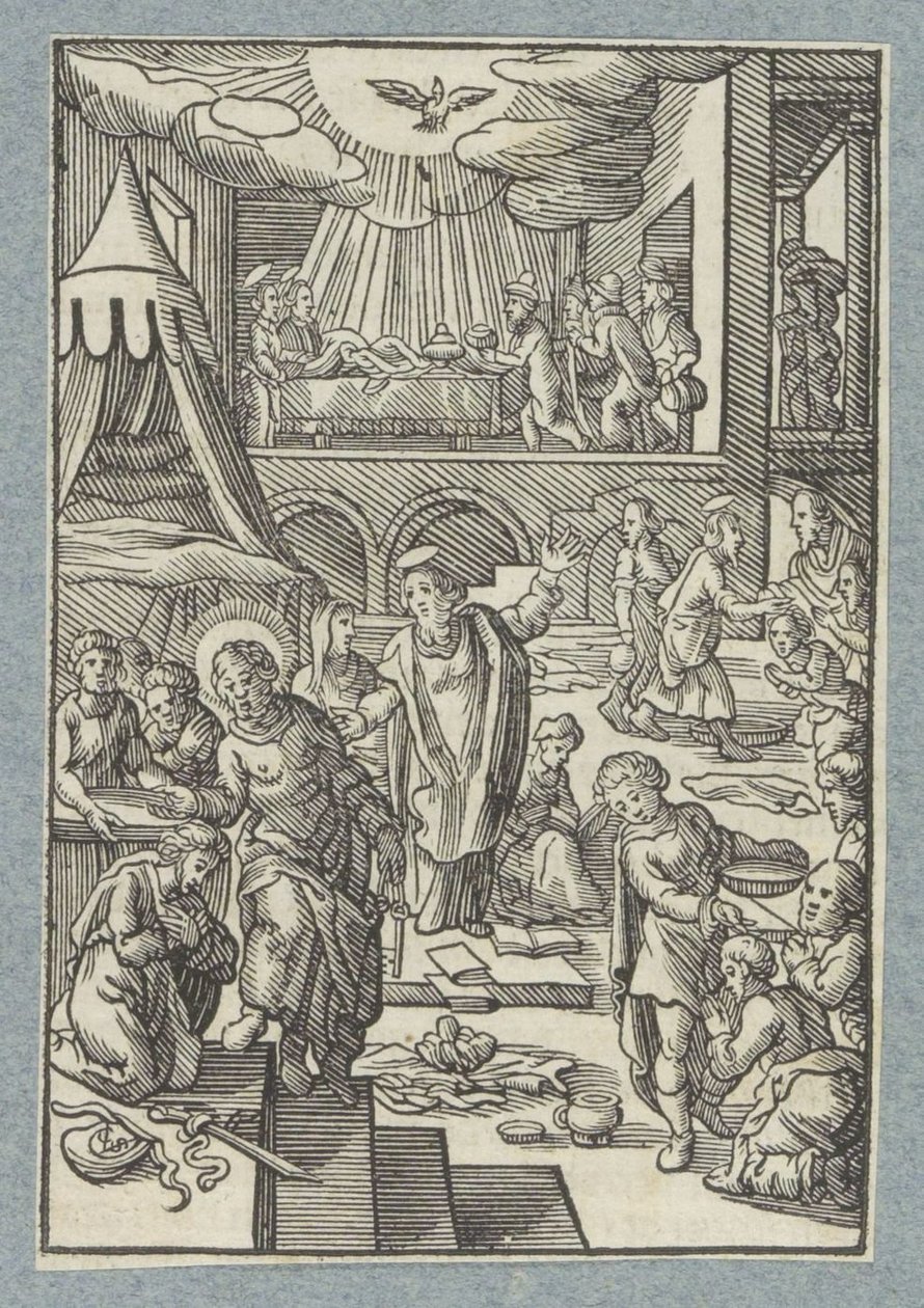 Apostel taufen neue Gläubige in Jerusalem von Christoffel van Sichem (II)