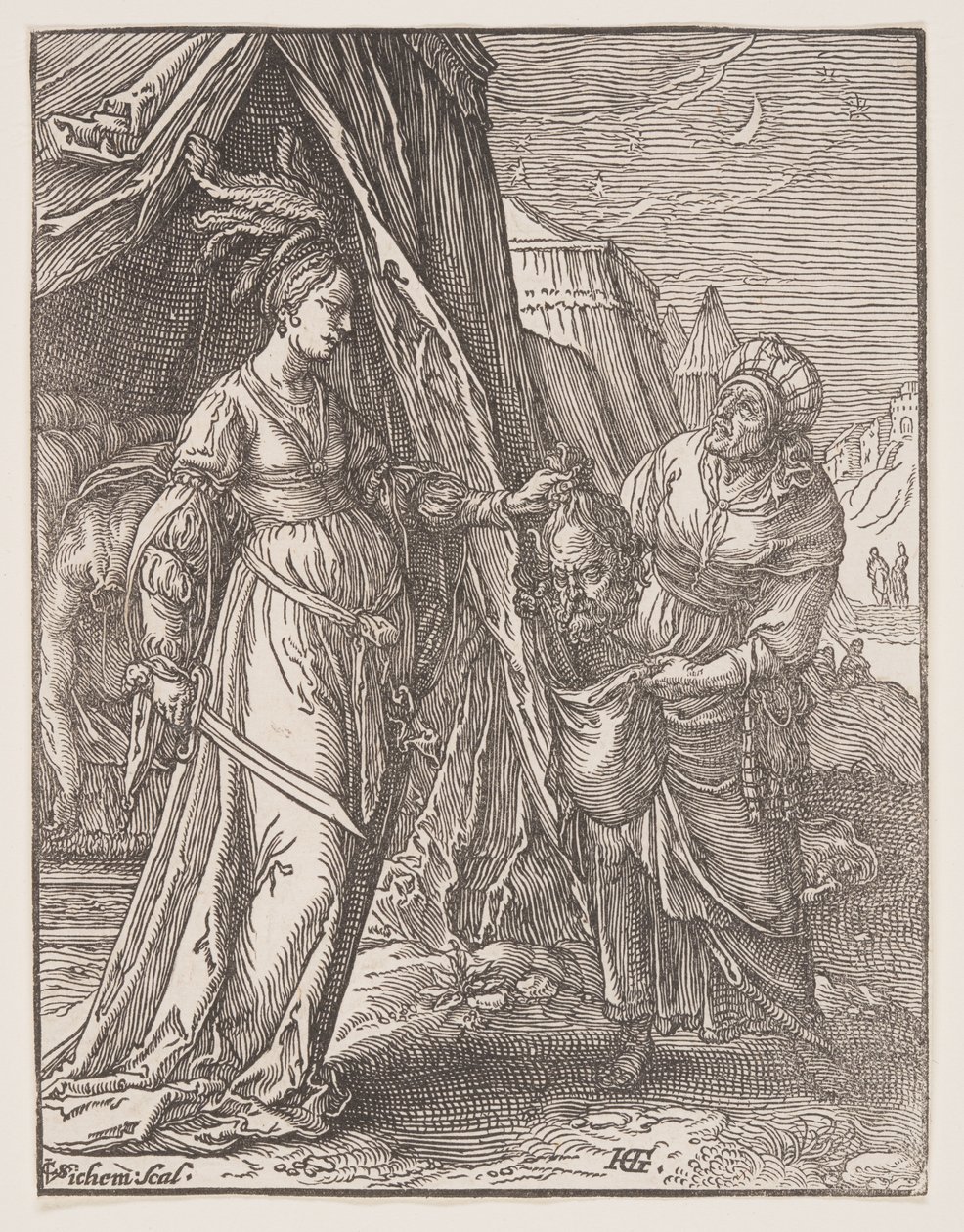Judith mit dem Kopf des Holofernes von Christoffel van Sichem I