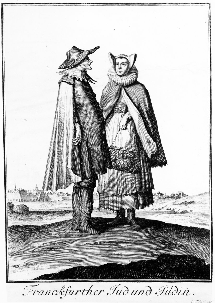 Ein jüdisches Paar aus der Frankfurter Judengasse von Christoph Weigel