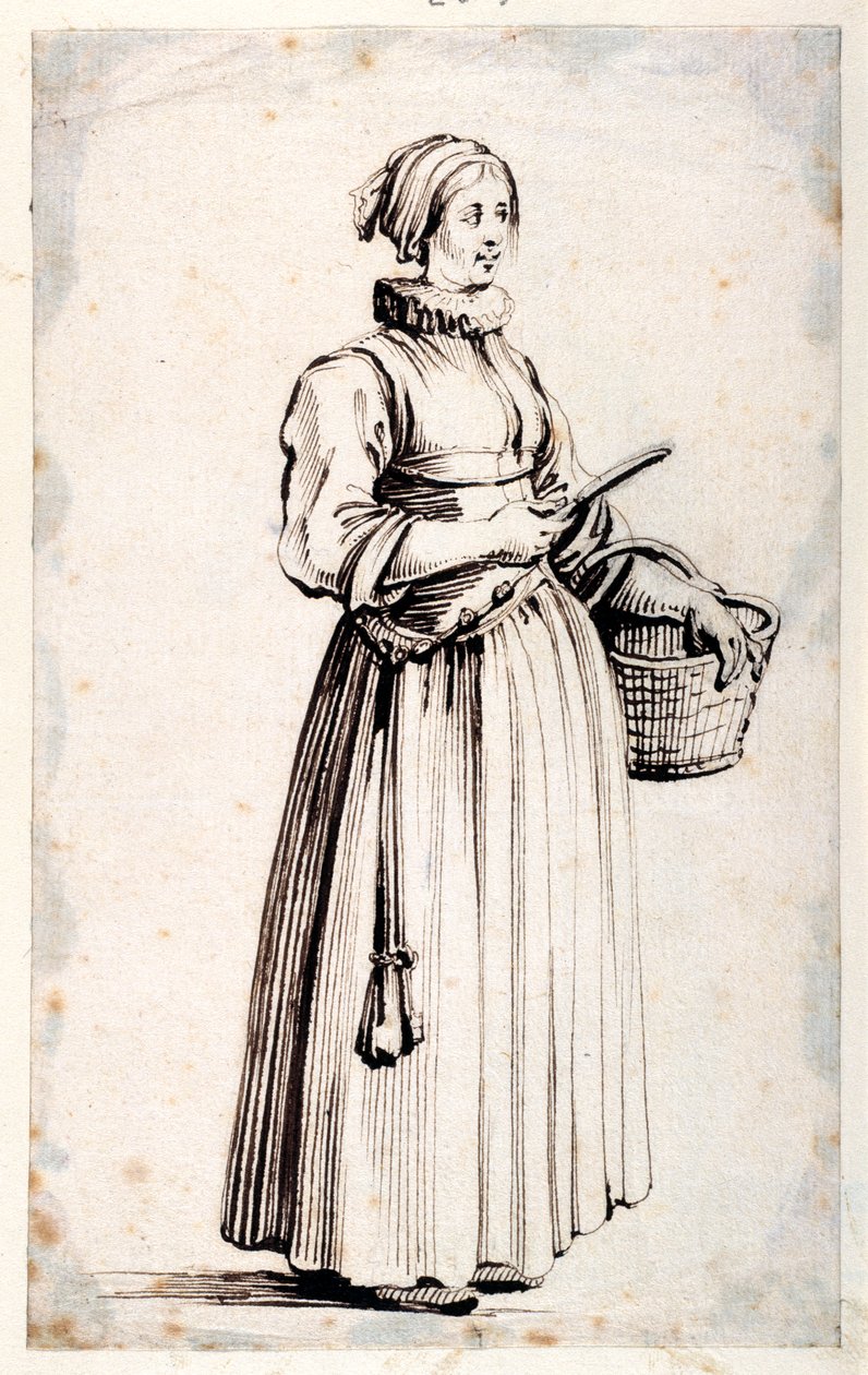 Figur mit Korb und Messer von Kosma Sergejewitsch Petrow Wodkin