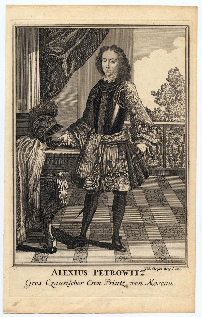 Porträt des Zarewitsch Alexei Petrowitsch von Russland (1690-1718) von Christoph Weigel