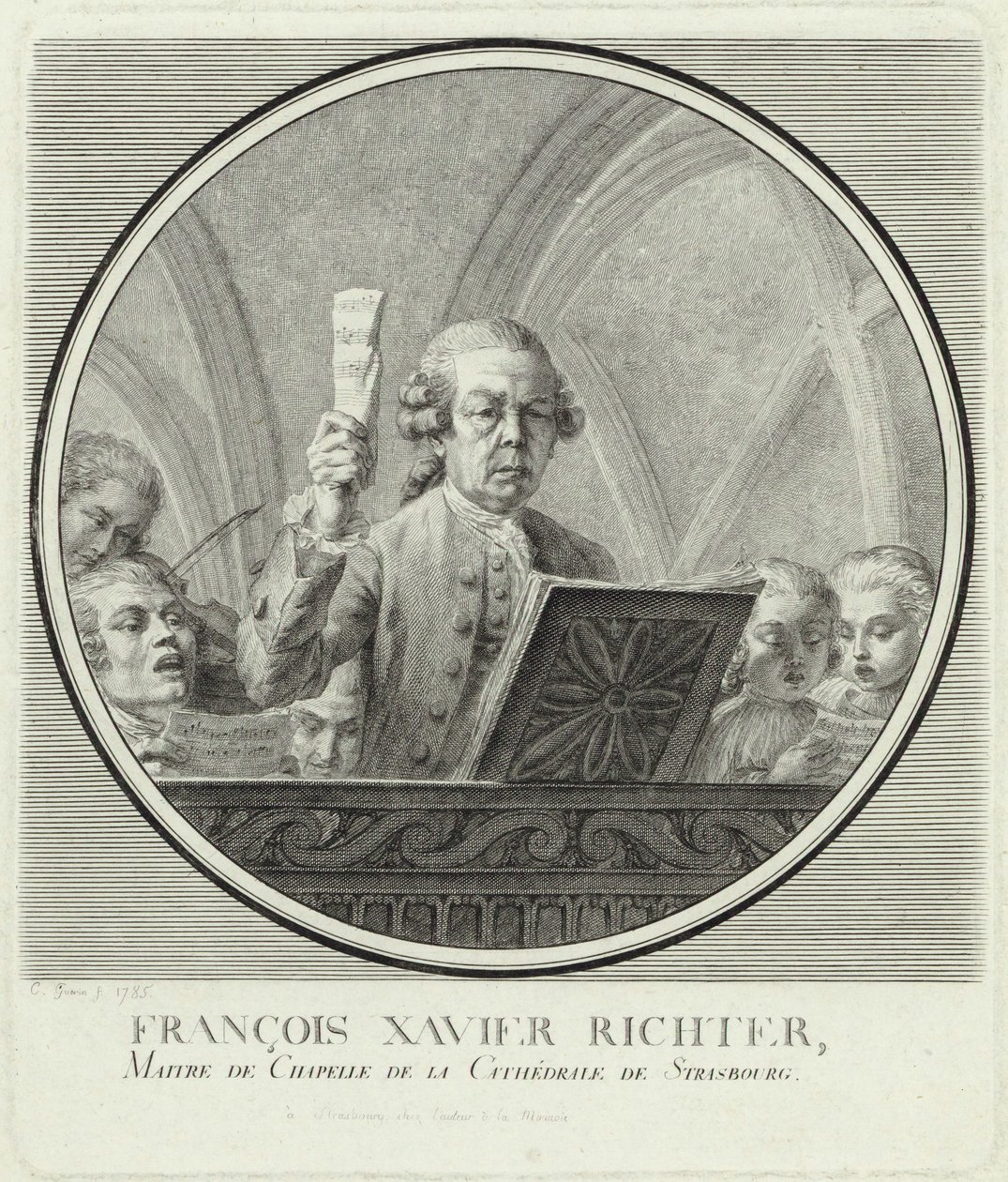 Porträt des Komponisten Franz Xaver Richter 1709-1789, 1785 von Christophe Guerin