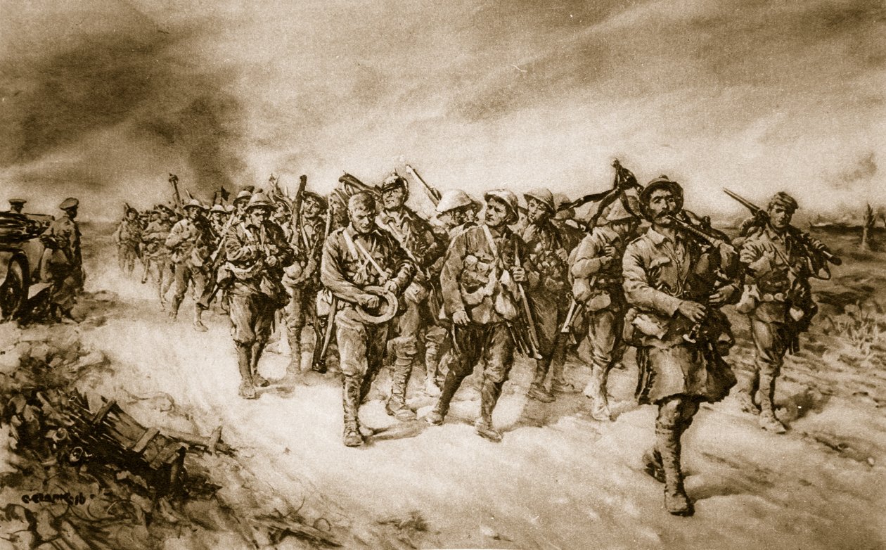 Dublins und Munsters kehren vom Sieg bei Ginch zurück, 1914-19 von Christopher Clark