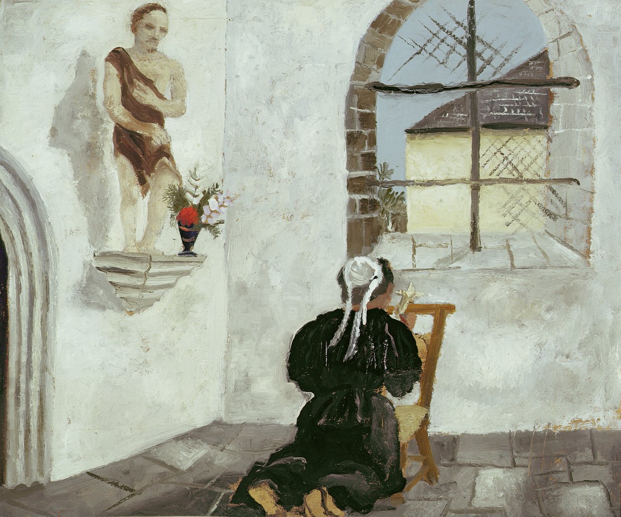 Bretonische Frau beim Gebet von Christopher Wood
