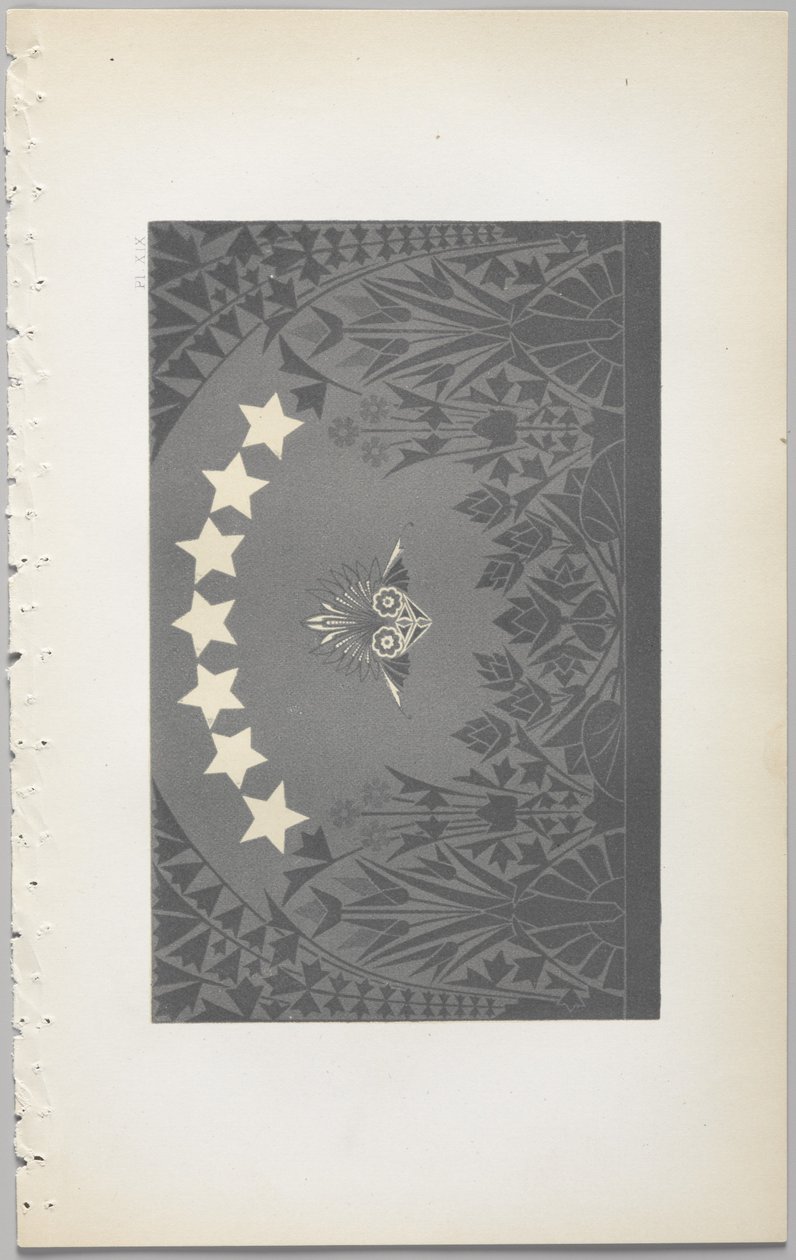 Die Kunst des dekorativen Designs: mit einem Anhang, der die Stunden des Tages angibt, zu denen Blumen öffnen, veröffentlicht von Day & Son, London, 1862 von Christopher Dresser