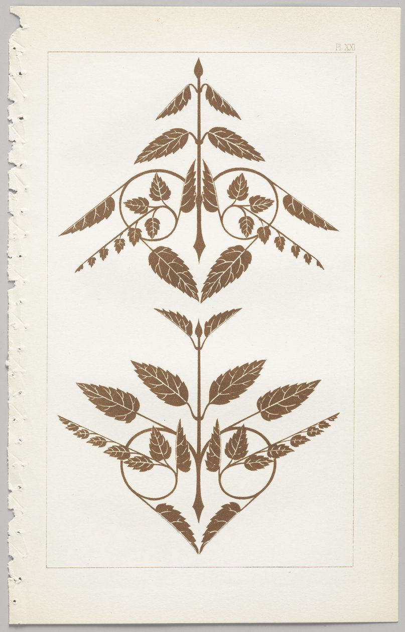 Die Kunst des dekorativen Designs: mit einem Anhang, der die Stunden des Tages angibt, zu denen Blumen öffnen, veröffentlicht von Day & Son, London, 1862 von Christopher Dresser