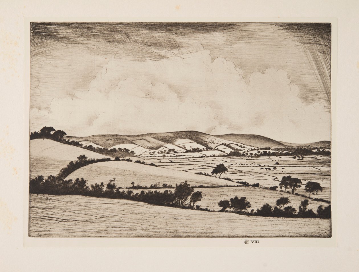 Ein Tal in den South Downs, veröffentlicht 1925 von Christopher Richard Wynne Nevinson