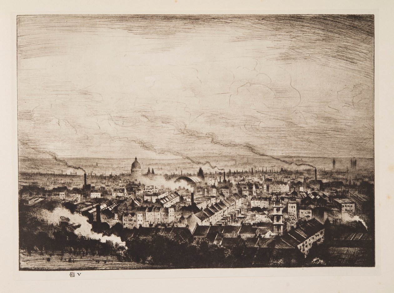 London vom Parliament Hill aus gesehen, veröffentlicht 1923 von Christopher Richard Wynne Nevinson