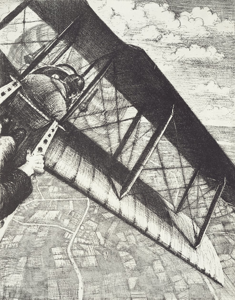 Banking auf 4000 Fuß, ca. 1918 von Christopher Richard Wynne Nevinson