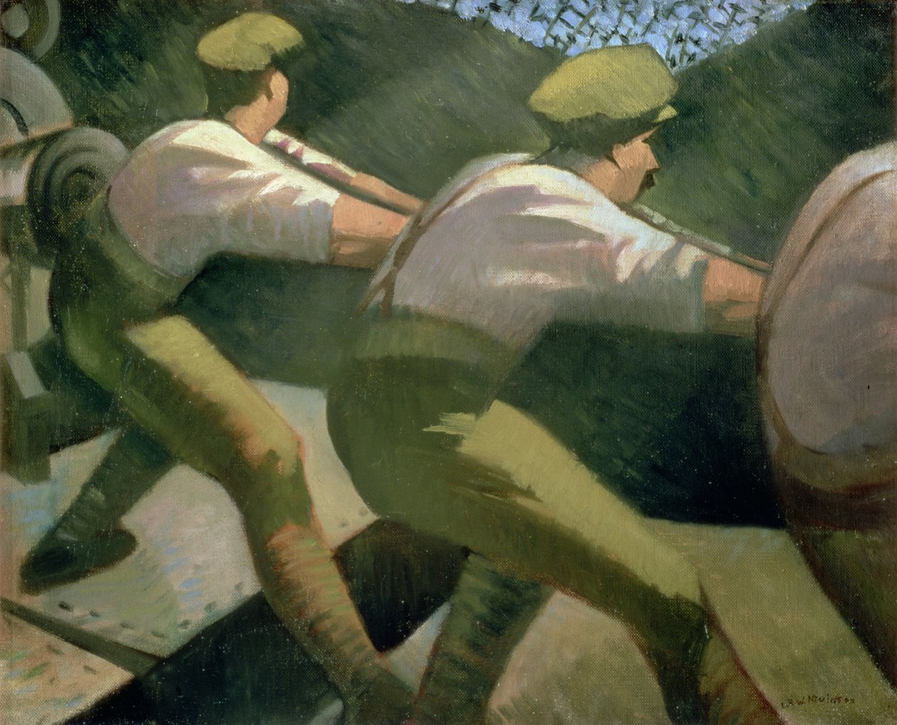 Laden eines Gewehrs in den Schützengräben von Christopher Richard Wynne Nevinson
