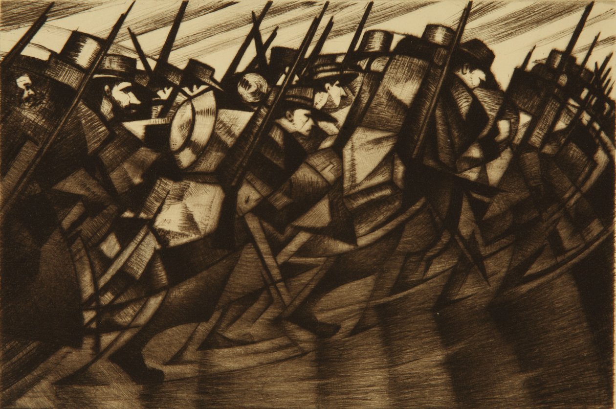 Rückkehr in die Schützengräben von Christopher Richard Wynne Nevinson