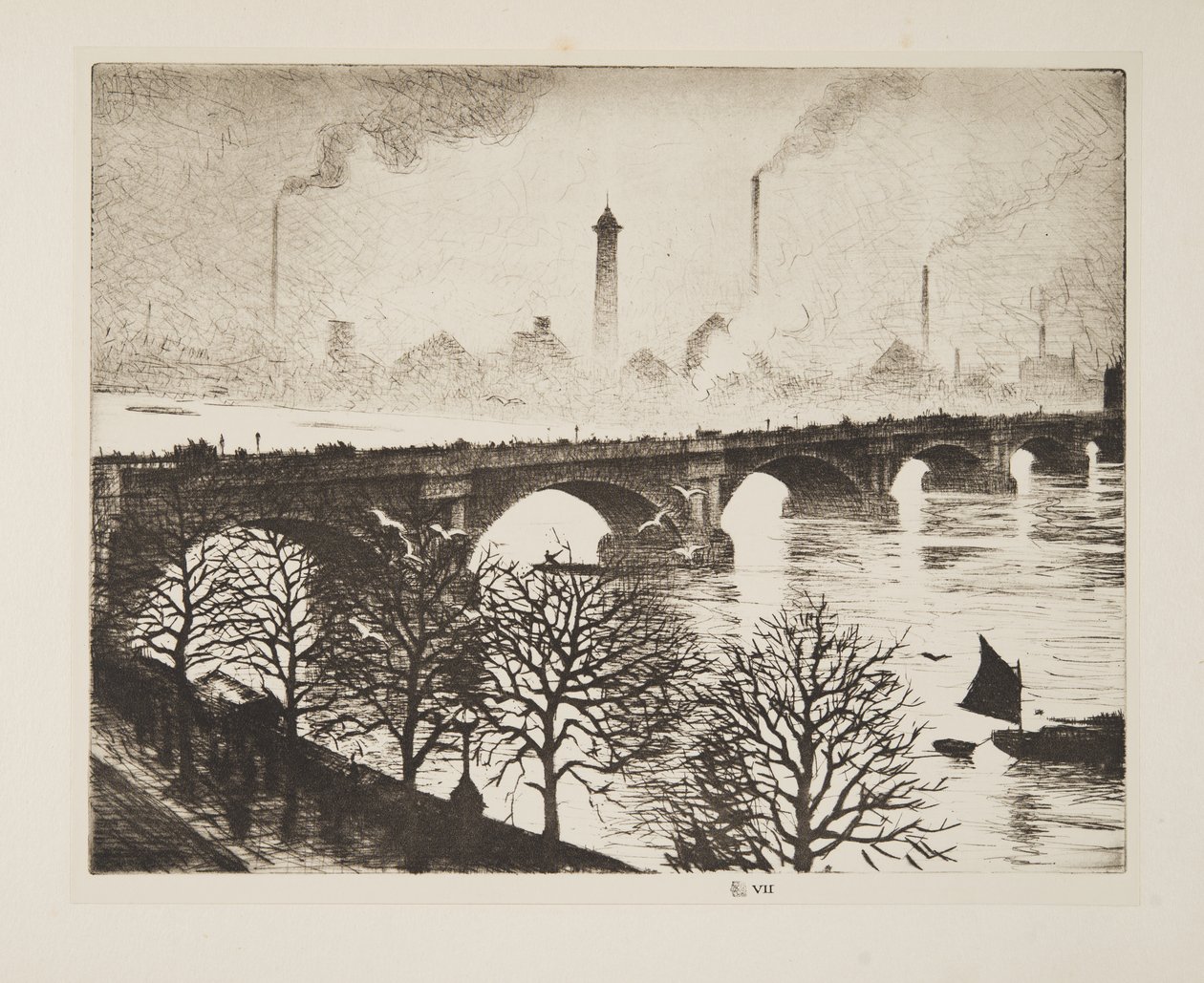 Waterloo-Brücke von einem Savoy-Fenster von Christopher Richard Wynne Nevinson