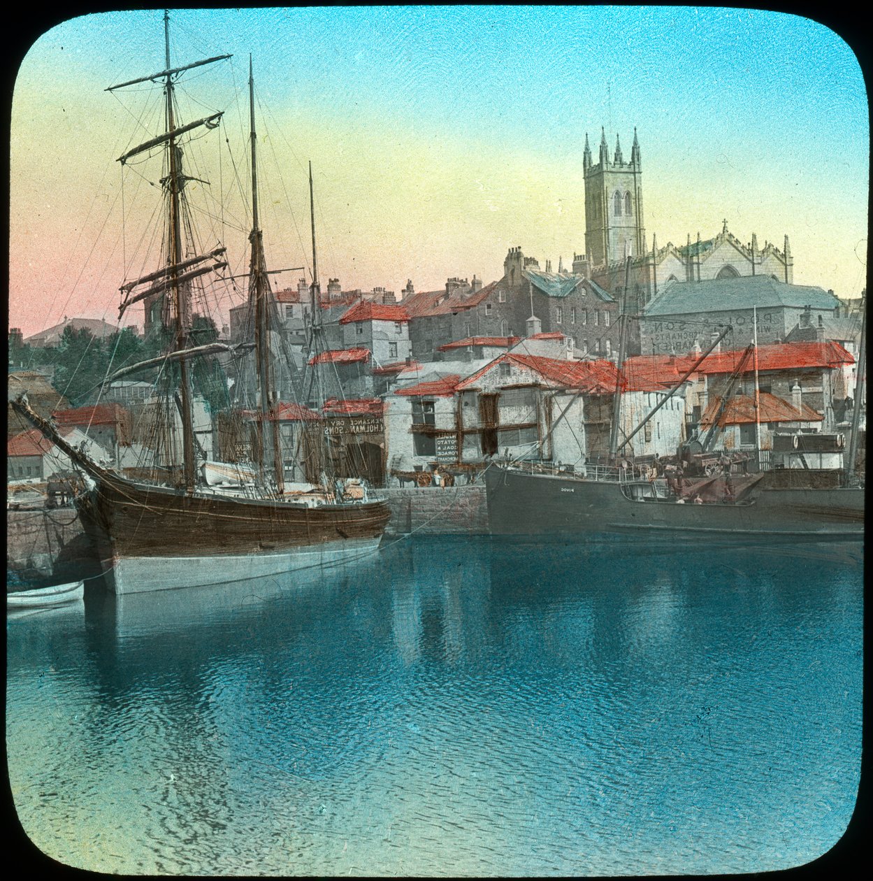 Der Hafen, Penzance, Cornwall, spätes 19. oder frühes 20. Jahrhundert von Church Army Lantern Department