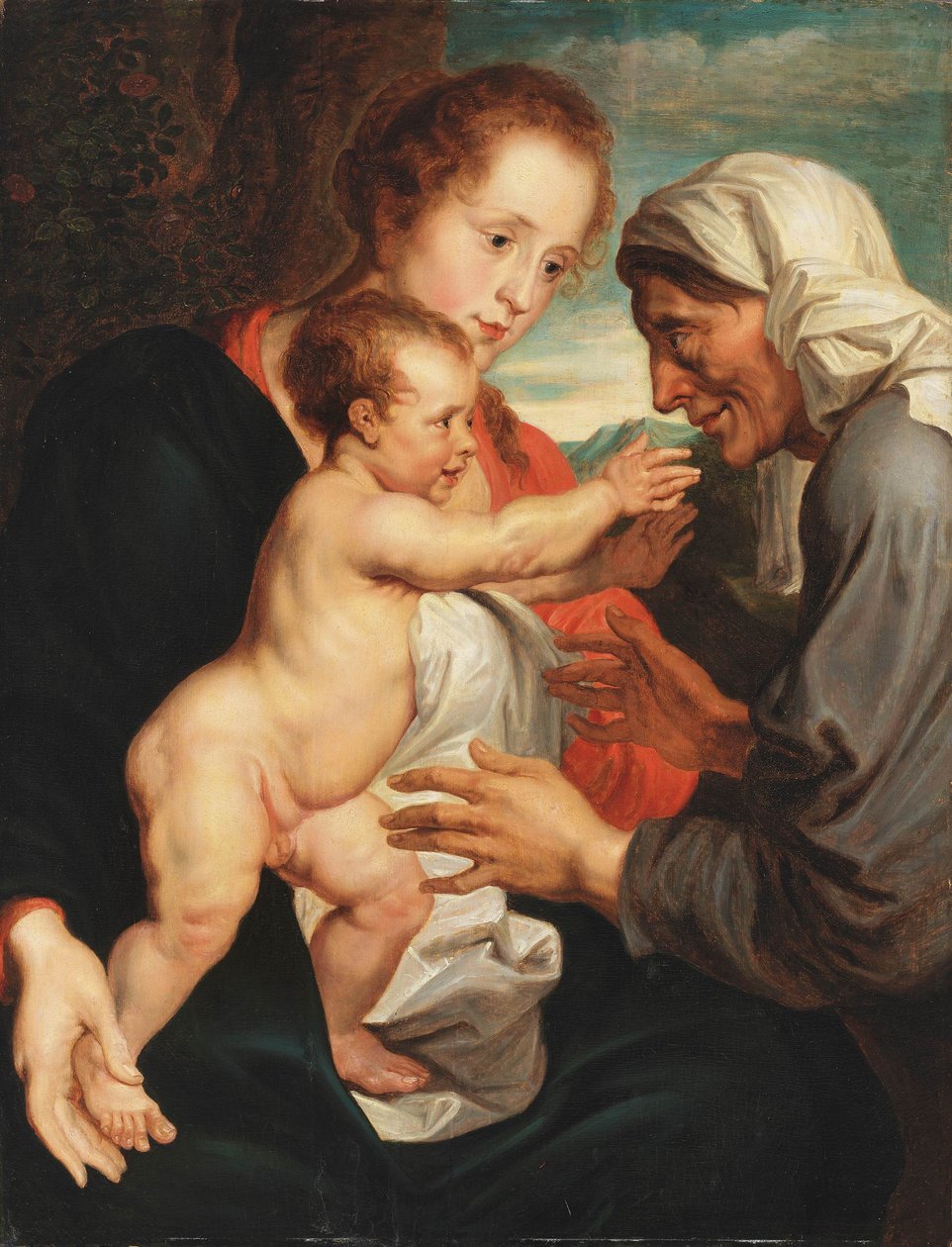 Die Jungfrau und das Kind mit der heiligen Anna von Circle of Anthony van Dyck