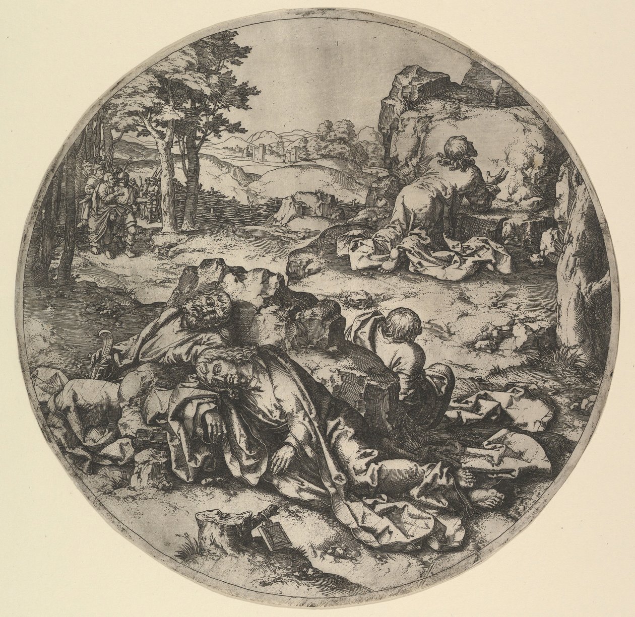 Christus in Gethsemane, Kopie, 17. Jahrhundert von Claes Jansz Visscher