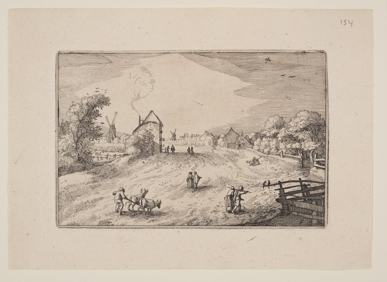 Der Weg nach Leiden, aus Ansichten in der Umgebung von Haarlem (Plaisante Plaetsen) von Claes Jansz. Visscher