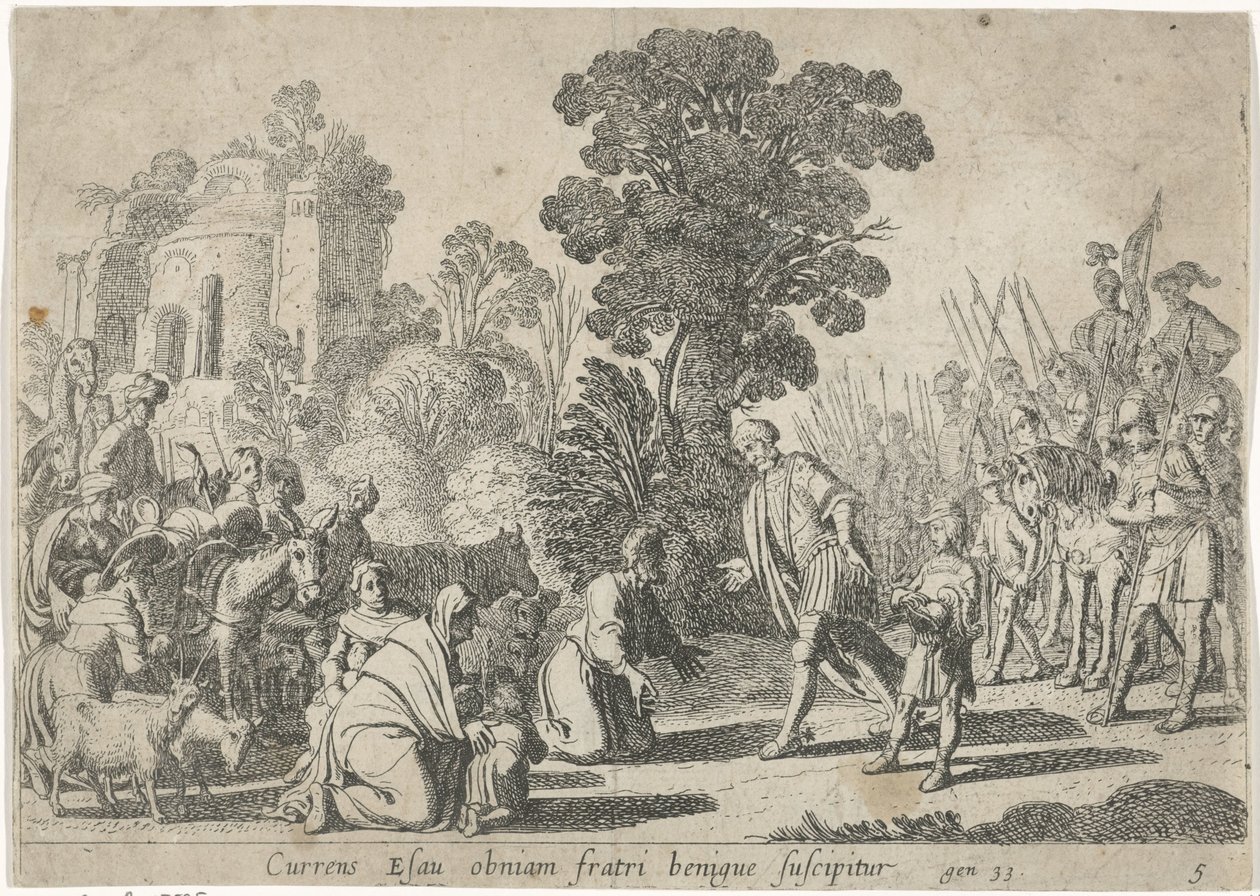 Versöhnung von Jakob und Esau von Claes Moeyaert