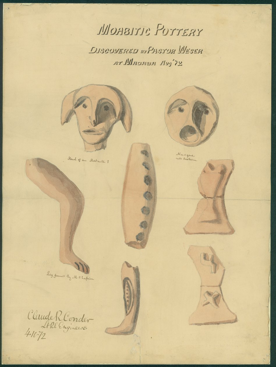 Moabitische Keramik aus Mr. Shapiras zweiter Sammlung, 1872 von Claude Conder