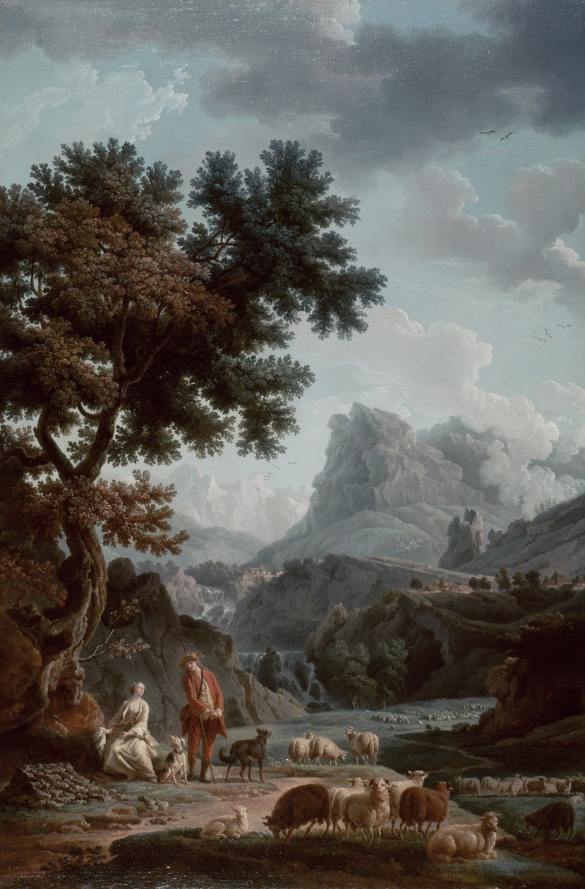 Die alpine Schäferin von Claude Joseph Vernet