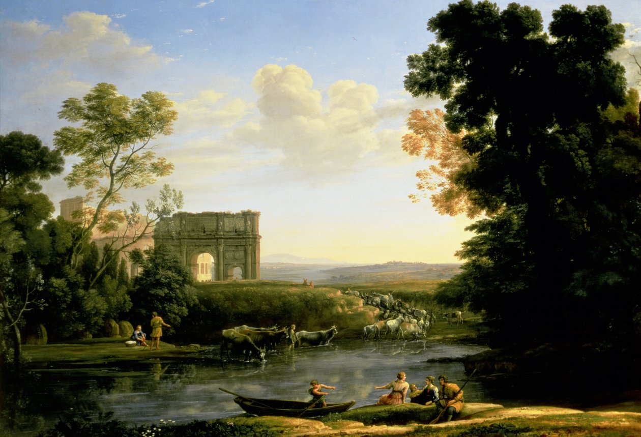 Pastorales Capriccio mit dem Konstantinsbogen von Claude Lorrain