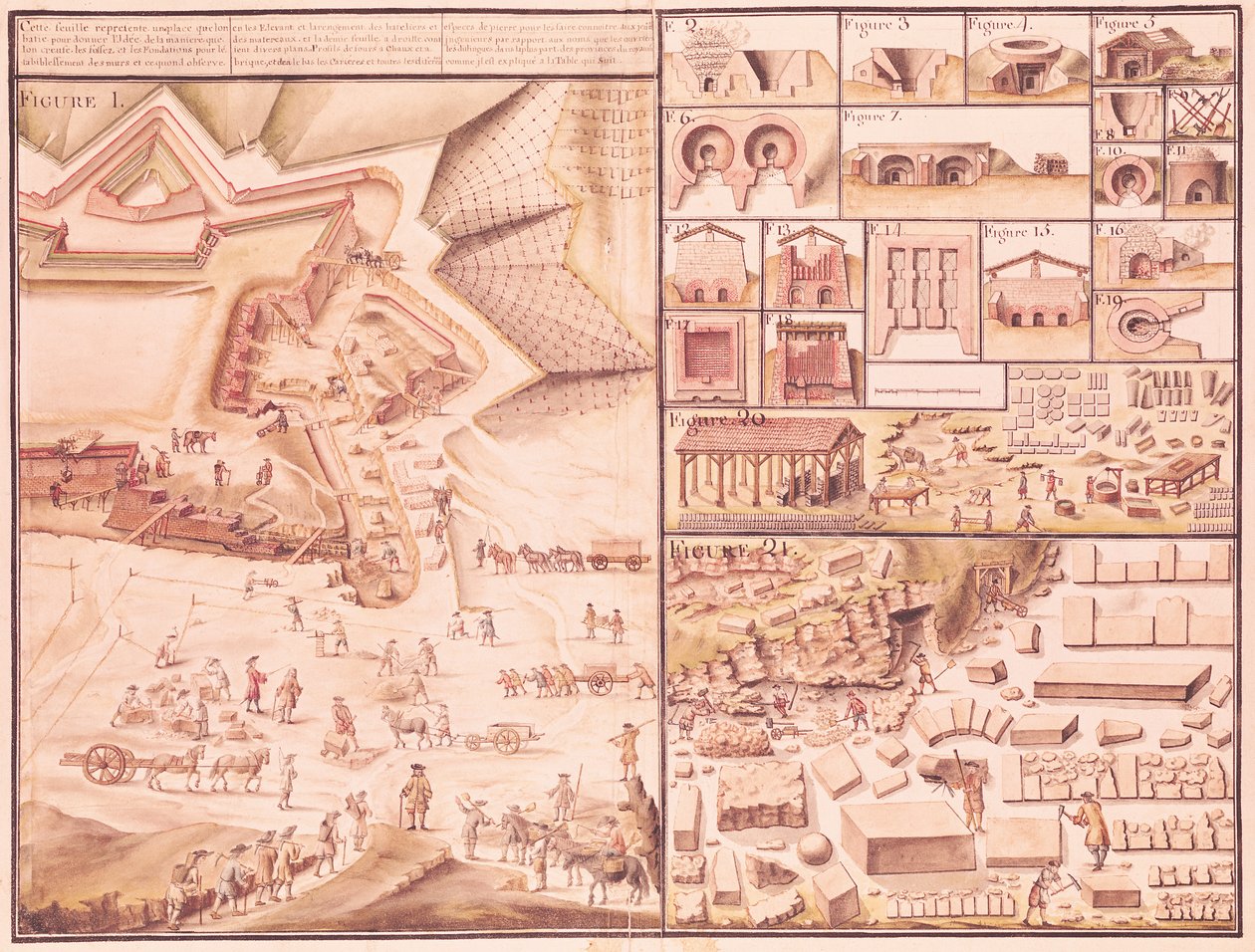 Ms 500 Bau eines Stadtplatzes und die verwendeten Werkzeuge von Claude Masse