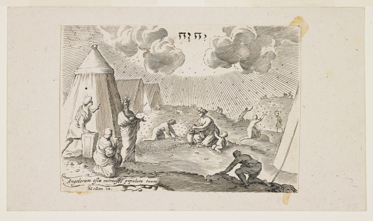 Israeliten sammeln Manna von Claude Mellan