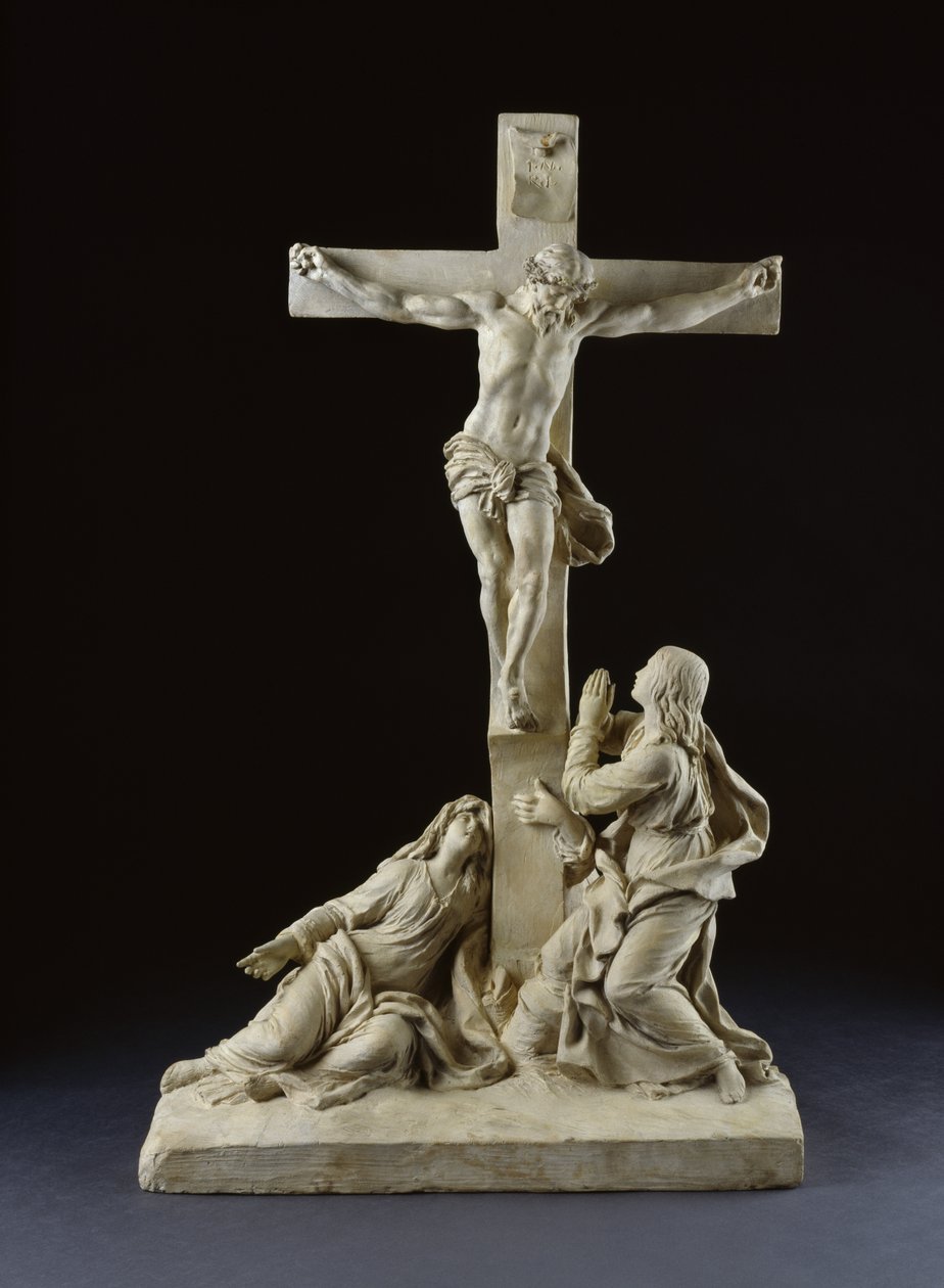 Kreuzigung, mit der Jungfrau Maria und dem Heiligen Johannes dem Evangelisten, 1785 von Claude Michel Clodion