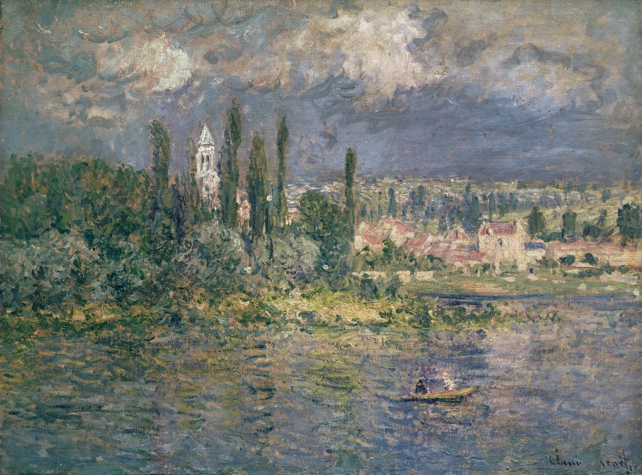 Landschaft mit einem Gewitter, Vetheuil, 1880 von Claude Monet